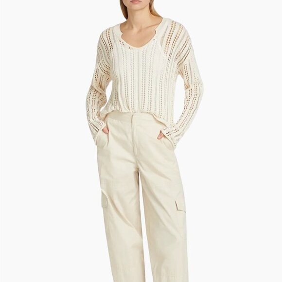 ATM Anthony Thomas Melillo sweater Ivory Knit Long Sleeve office professional XS - Picture 2 of 10